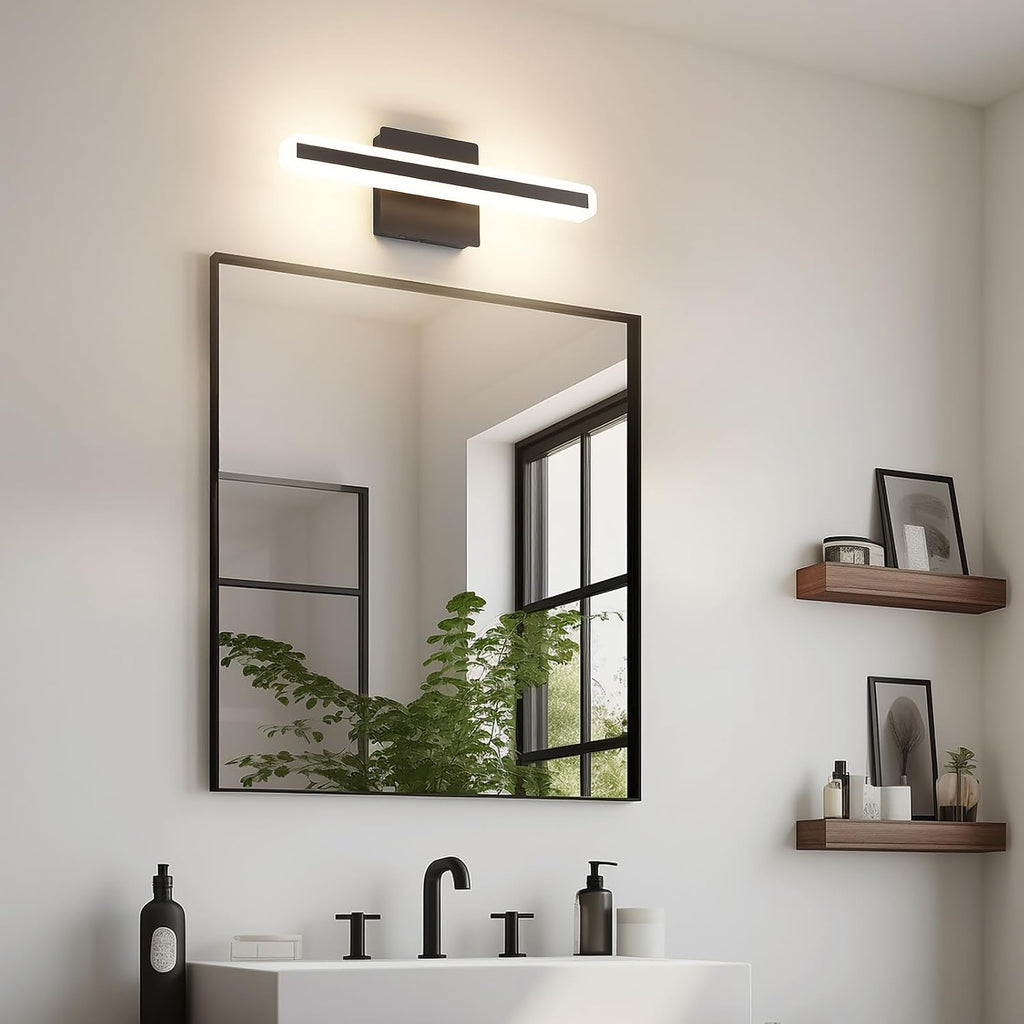 Black Vanity Lights , 5CCT Dimmable Bathroom Light Fixtures Over Mirror, Modern LED Vanity Light Bar Above Mirror