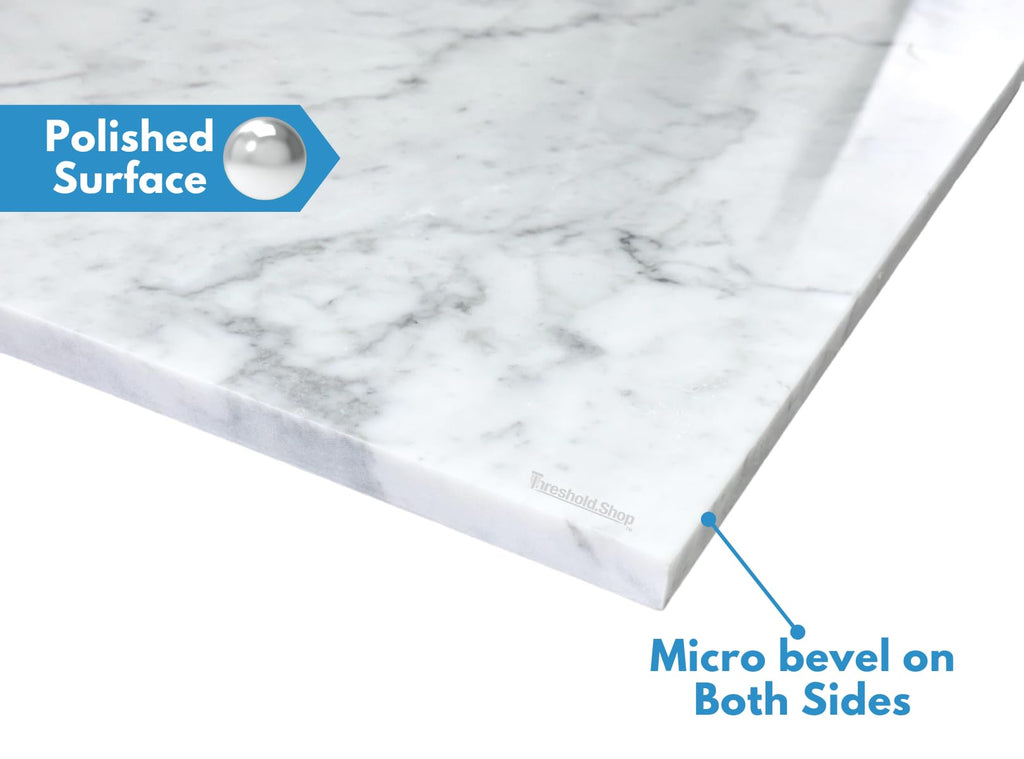 Custom Size | White Carrara Marble Rectangle Shower Bench | Tile Shower Seat for Schluter Kerdi Board, VEVOR, The
