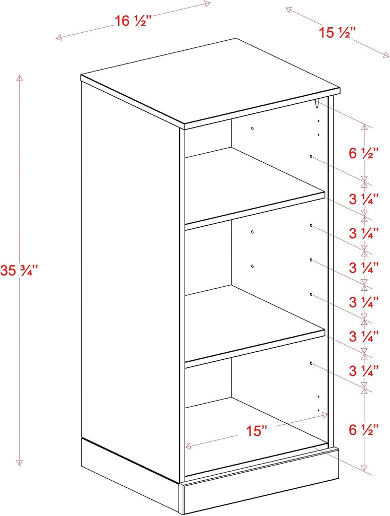 100% Solid Wood Green 3-Shelf Bookcase w/Adjustable Shelves & Glass Door, 16.5" w x 35.75" h x 15.5" d, Renewable