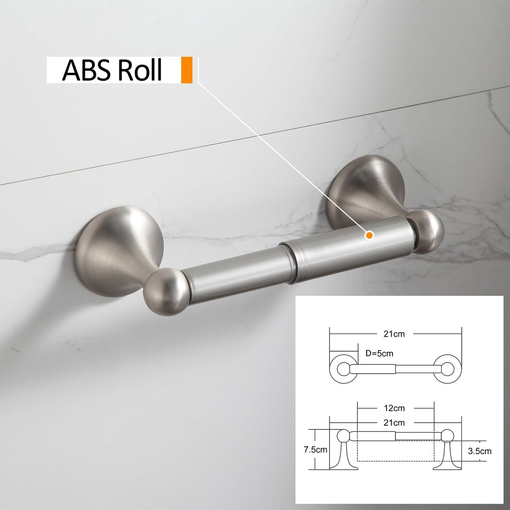 Bathroom Accessory Set, Brushed Nickel Adjustable Expandable Towel Bar 4-Piece Bathroom Hardware Set Wall Mounted