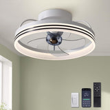 20" Ceiling Fans with Lights, 360¡ Rotating Ceiling Fan with Lights and Remote, 6 Wind Speeds Smart Flush Mount Ceiling Fan for Bedroom, Dining Room and Kitchen A101-B0CD1V7LBW