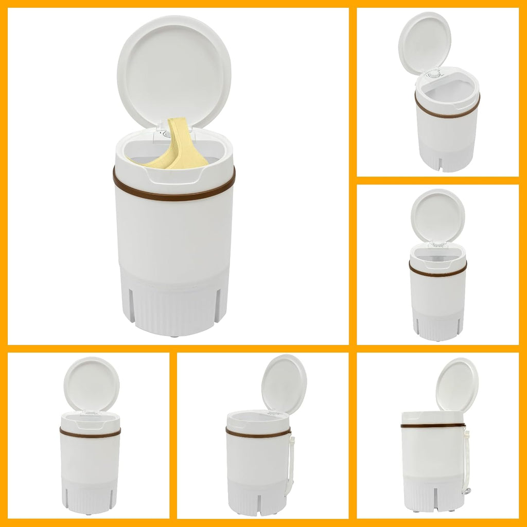 Mini Washing Machine, 260W Portable Compact Spin Dryer, 4.5L/1.19Gal Capacity Semi-Automatic Washer with Dehydration