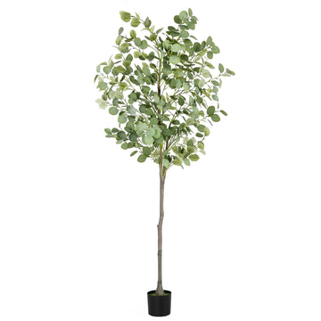 6Ft Faux Eucalyptus Tree Fake Artificial Tree Indoor Outdoor