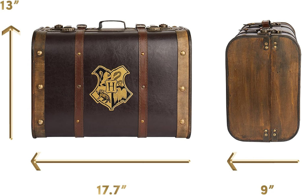Hogwarts School Trunk - Large 17.5" Collectible Storage Chest with Hogwarts Crest - Official Wizarding World Prop