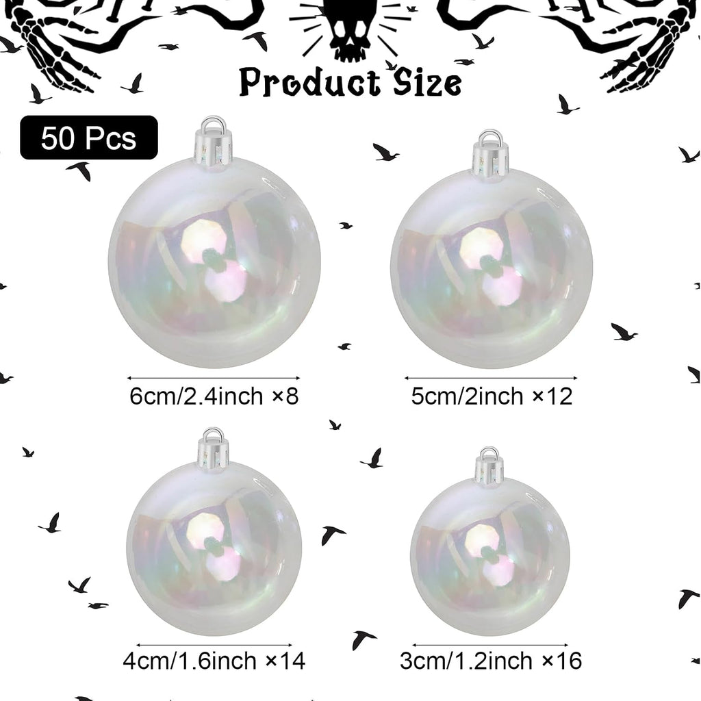 Iridescent Ornaments Balls for DIY Halloween Bubble Cauldrons - Set of 50
