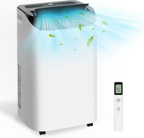 12,000 BTU Portable Air Conditioner Cools Up to 500 Sq.Ft, 3-IN