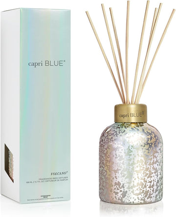 Reed Diffuser - Reed Diffuser Set Includes Scented Oil, Sticks, and Mercury Iridescent Glass Bottle - Home Decor Room