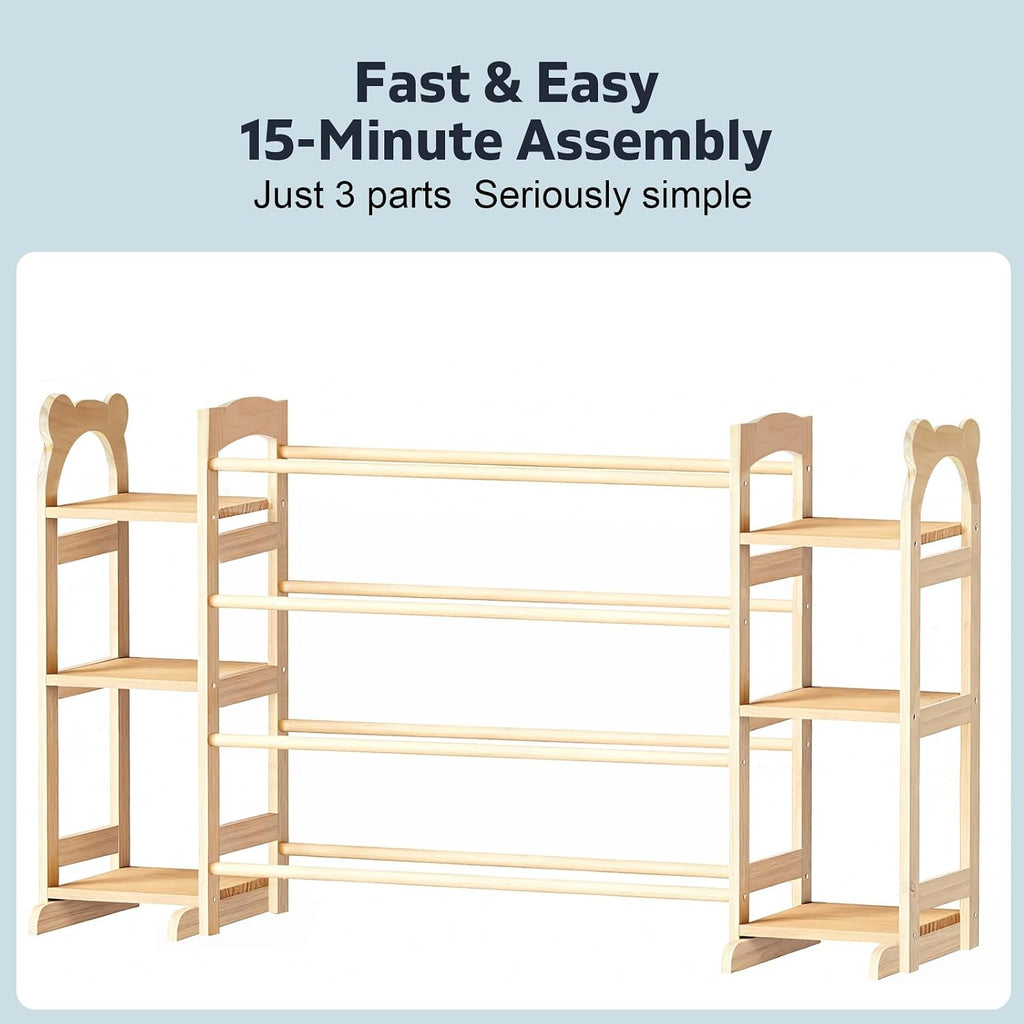 Toy Storage Organizer with 6 Shelves and 12 Bins, Toy Organizers and Storage Shelf with Bookshelf and Bookcase, Toys
