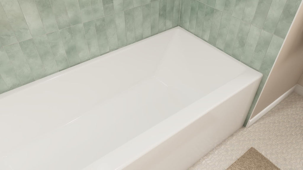 Prism 60 in. L x 30 in. W Acrylic Alcove Left-Hand Drain Bathtub, White