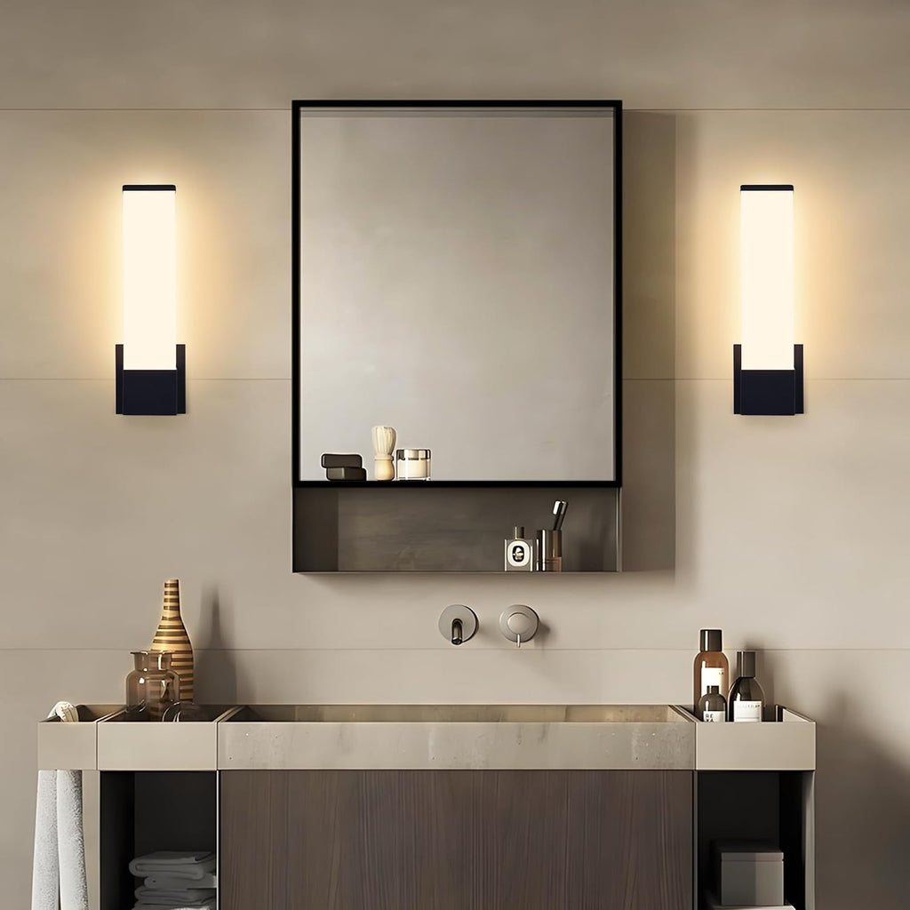 14in Modern Wall Sconces, Dimmable Bathroom Vanity Lights, 3000K Warm White LED Indoor Sconces Lighting , Stairs