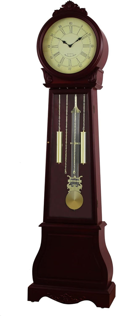 Traditional 72-Inch Floor Standing Grandfather Clock in Cherry Finish