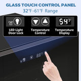 Beverage Refrigerator Cooler 4.4 Cu.Ft,145 Can Mini Fridge with Glass Door for B