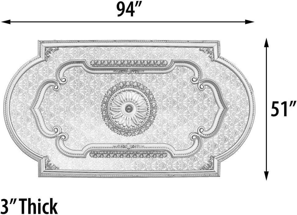 Blanco Rectangular Ceiling Medallion 94"