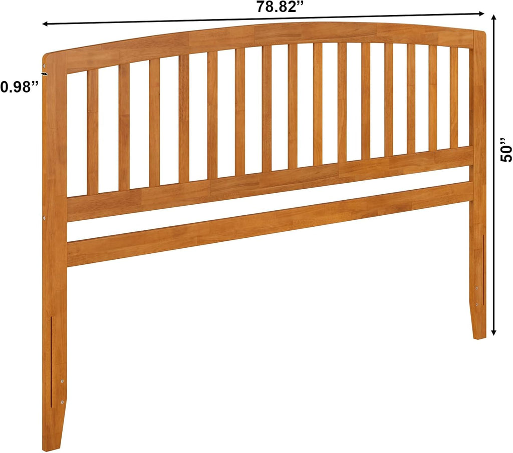 King Solid Wood Headboard, Light Toffee