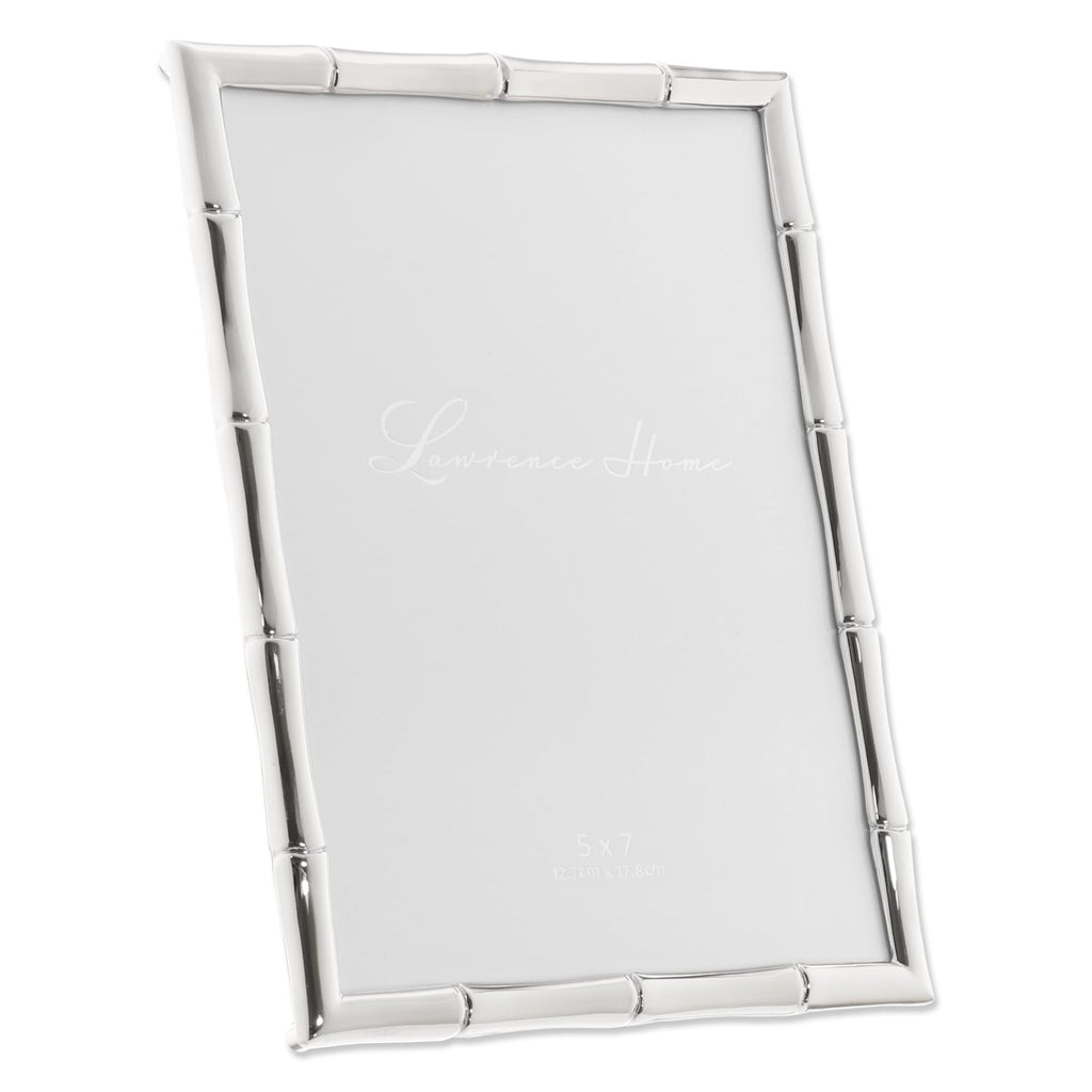 Silver Metal Bamboo 5x7 Picture Frame