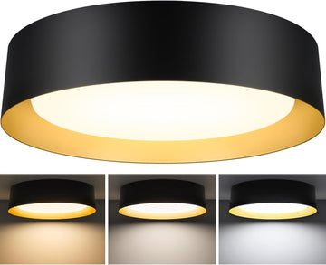 Flush Mount Ceiling Light, 13in Modern Ceiling Light 3/4/5000K | 25W Bathroom Ceiling Light Fixture, Dimmable LED