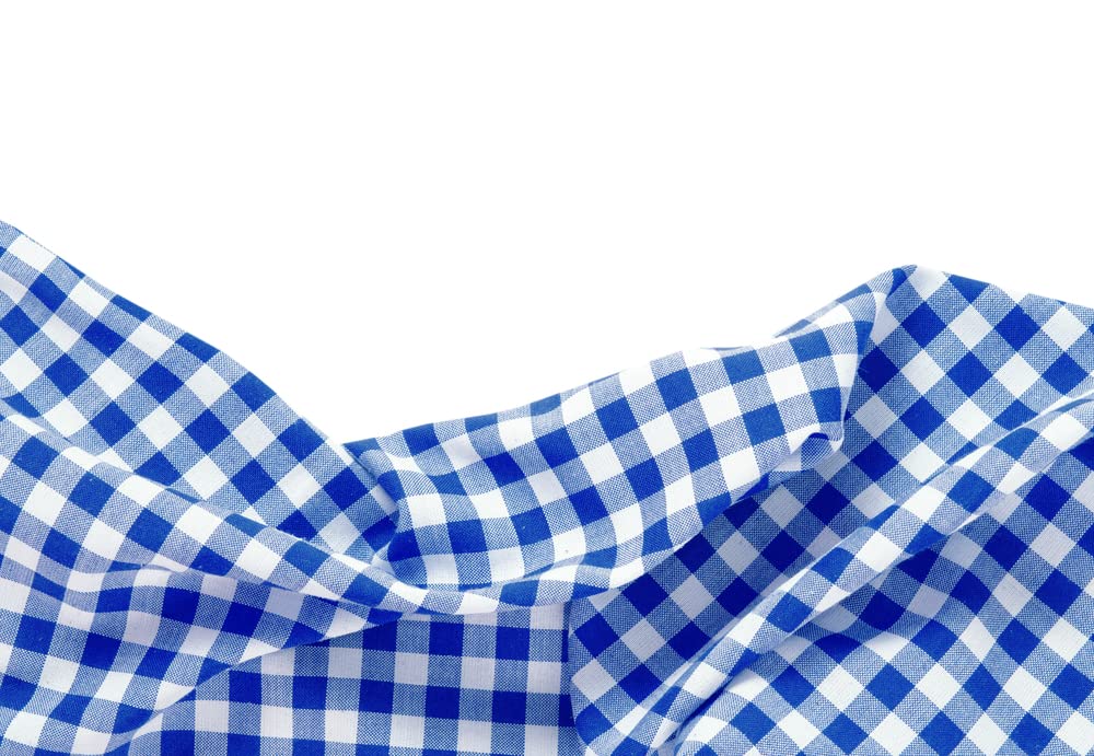 5 Yards Checker Fabric 60" Wide Gingham Buffalo Check Tablecloth Fabric Decoration Royal Blue/White