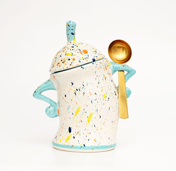 Canister with Attitude - 1.2L Airtight Sassy Canister, Ceramic Storage Canister with Lid, Sugar, Flour, Coffee