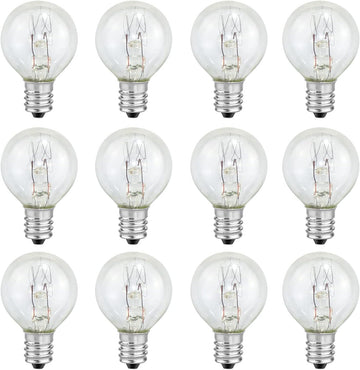 Wax Warmer Bulbs, Custom Fit G30 25 Watt Bulbs for Middle Size Scentsy Warmers, E12 Base Clear Scentsy Light Bulbs