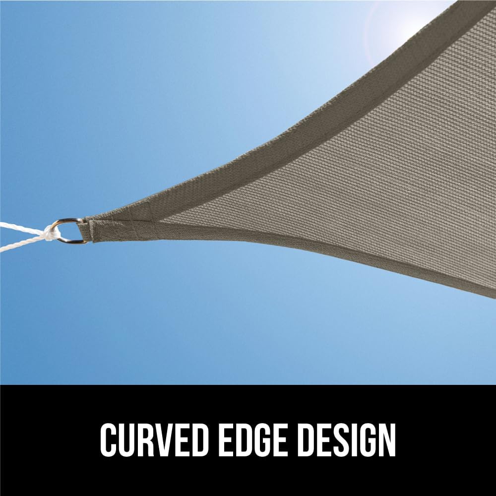 Heavy Duty Sun Shade, UV Protection Fade Tear and Rust Resistant Rectangle Sunshade Canopy, Curved Edges Blocks