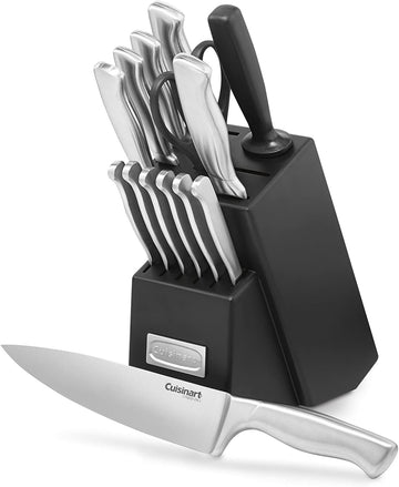 15-Piece Stainless Steel Hollow Handle Block Set, C77SS-15PK | Kitchen knife set with high-carbon stainless steel