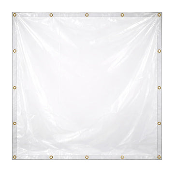 Outdoor Clear Curtains Waterproof - 18 oz Outdoor Tarp Clear Vinyl Curtains, Gazebo Curtains with Brass Grommets for