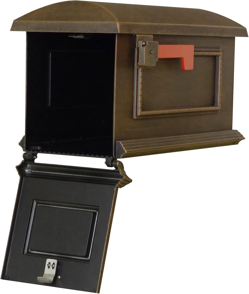 Traditional Curbside Mailbox - Copper Aluminum Mailbox for Post Mount