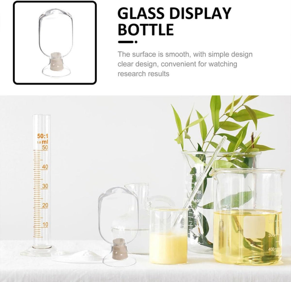 Glass Match Holder Jars with Lid Design Matchstick Storage Bottles Multiple Uses to Keep Matches Dry - Set of 3
