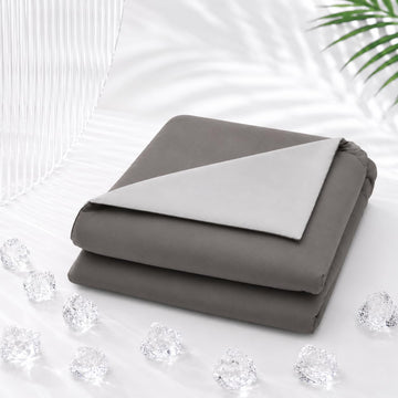 Double-Sided Cooling Comforter Queen Size, Ice Silk Summer Blanket, Smooth No-Stripes, No-Seam, Edge-Free Design