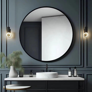 36 Inch Round Bathroom Mirrors for Over Sink