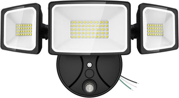 80W Dusk to Dawn Outdoor Lighting,8000LM Black Flood Lights Outdoor,IP65 Waterproof Exterior Security LED Light,3