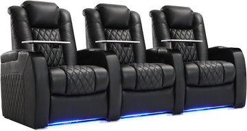 Home Theater Seating Top Grain Leather Zero Gravity Recliner Chair Power Headrest Recline Movie Seat Gaming 7 Colors