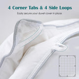 Goose Feather Down Fiber Comforter King, 100% Cotton Cover Ultra Soft Fluffy Duvet Insert King
