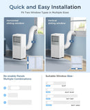 8000 BTU Portable Air Conditioner, 5-in-1 Cools 350 Sq.Ft, Quiet AC Unit with Fan & Dehumidifier, LED Display, Remote