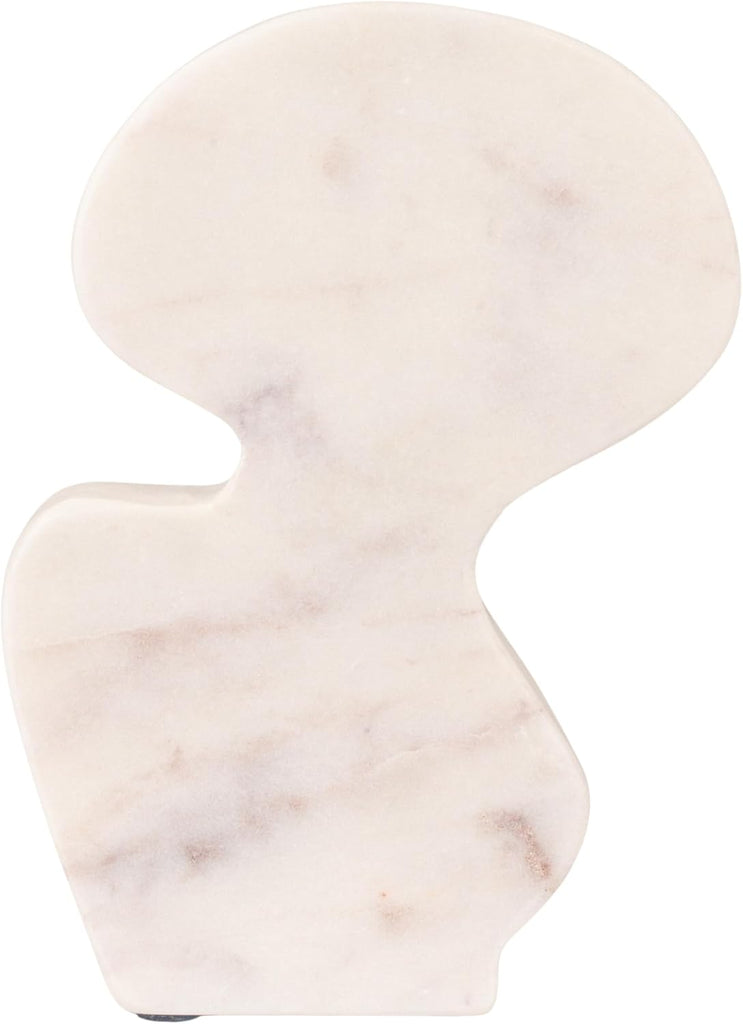 Decorative Abstract Marble Sculptures, Set of 2 Styles, White