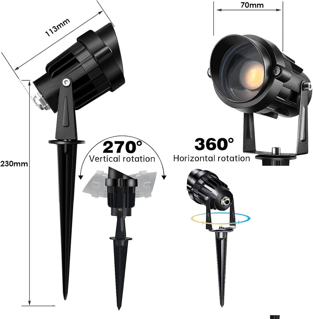 Low Voltage Landscape Lights with Connectors Outdoor: 7W 700LM LED Landscape Lighting for Tree Garden Yard Pathway |