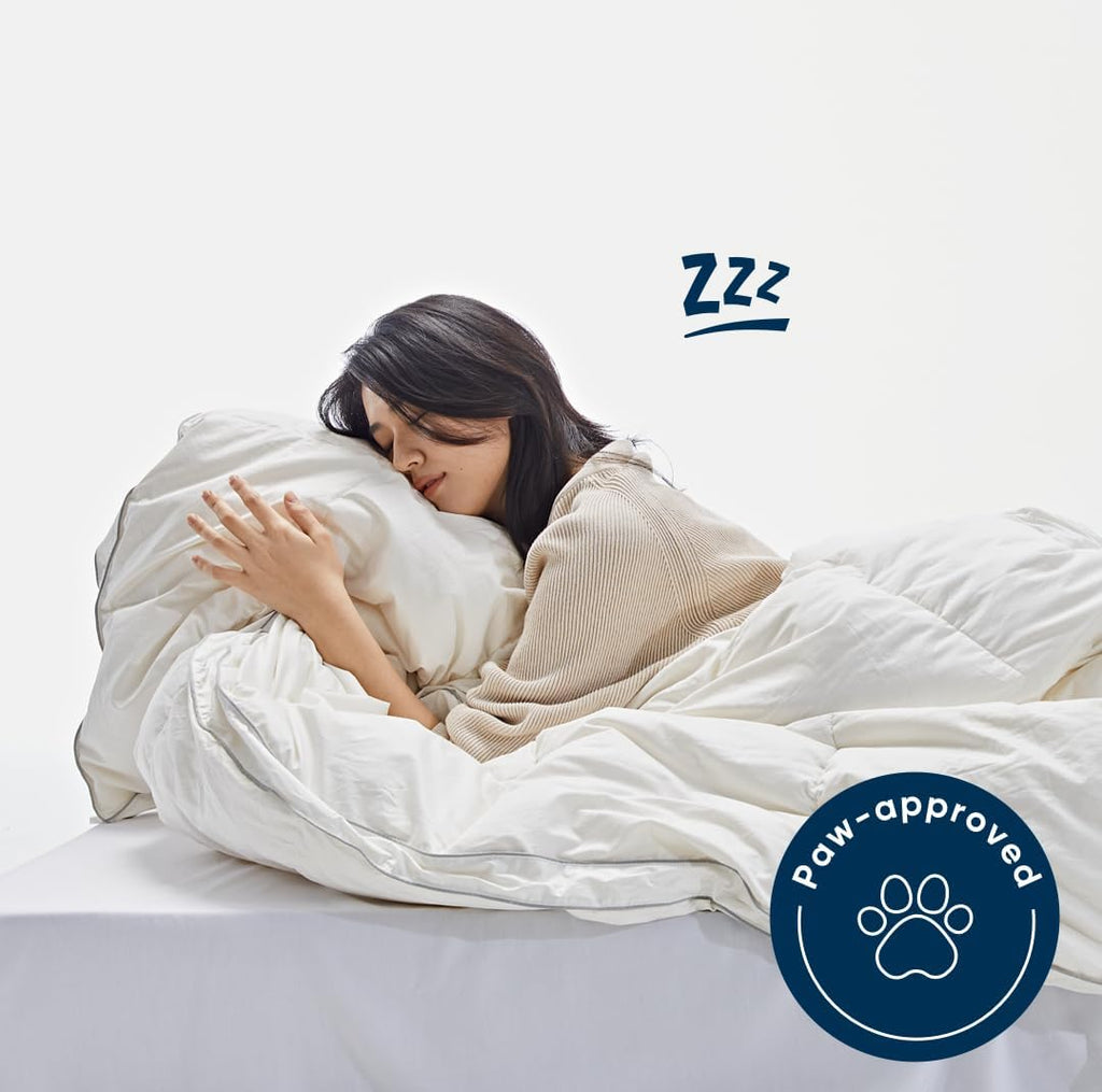 95% Hungarian Goose Down Comforter, Heavyweight Winter Duvet Insert, 750 Fill Power