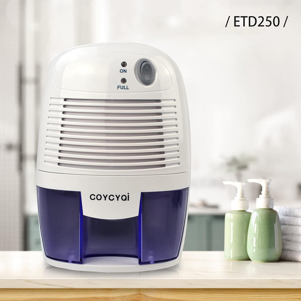 Small Dehumidifier,12V3A adapter，1200 Cubic Feet (215 sq ft) Portable Mini Dehumidifier Quiet Use for High Humidity in