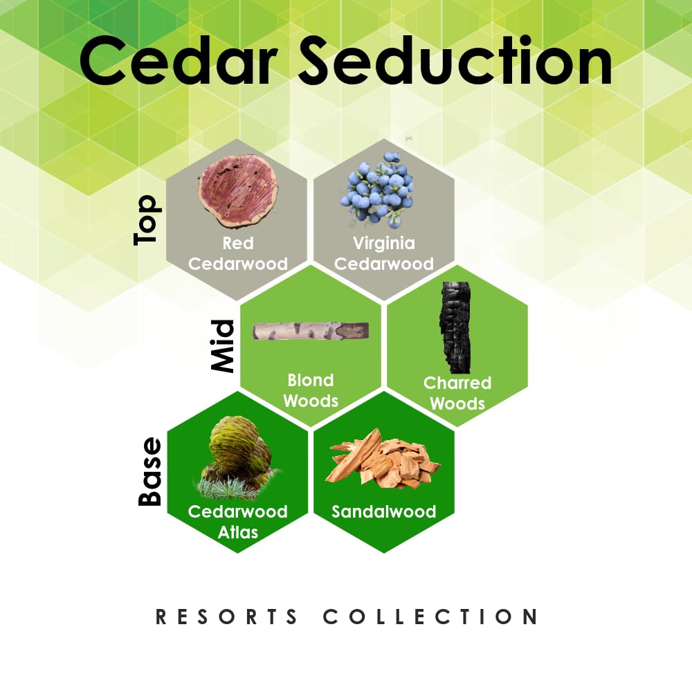 Cedar Seduction 4 oz Fragrance Refill for Oil Diffuser with Red Cedarwood, Charred Woods, Sandalwood, & More Notes