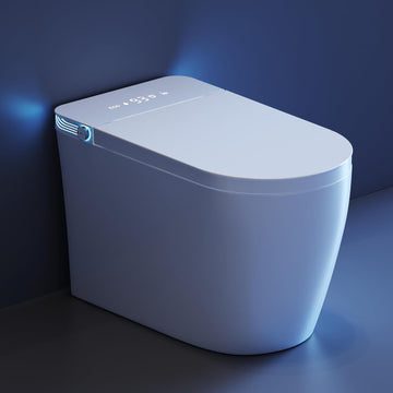 Smart Toilet with Bidet Built in, Bidet Toilet with Heated Seat and Night Light,Warm Water Wash&Dry