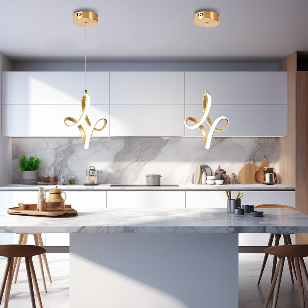 Modern Led Pendant Light 5500K Cold White Kitchen Island Pendant Light Fixtures Adjustable Height Led Pendant Lamp