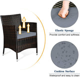 4-Piece Rattan Patio Set, Outdoor/Indoor Wicker Conversation Set for Pool, Backyard, Lawn