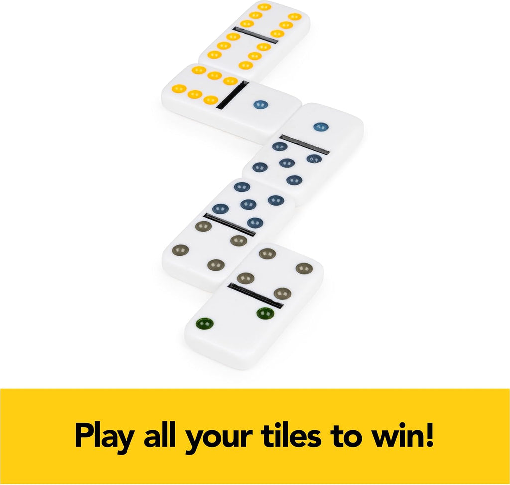 Mexican Train Dominoes Set in Metal Case Classic Game