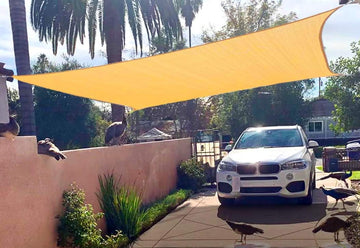Sun Shade Sail Canopy 16' x 24',Rectangle Shade Cloth UV Block Sunshade Fabric - Outdoor Cover Awning Shelter for