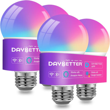 Smart Light Bulbs, RGBCW Color Changing Smart Bulb Compatible with Alexa & Google Home,Preset Scene, Music Sync, A19 (4 Pack)