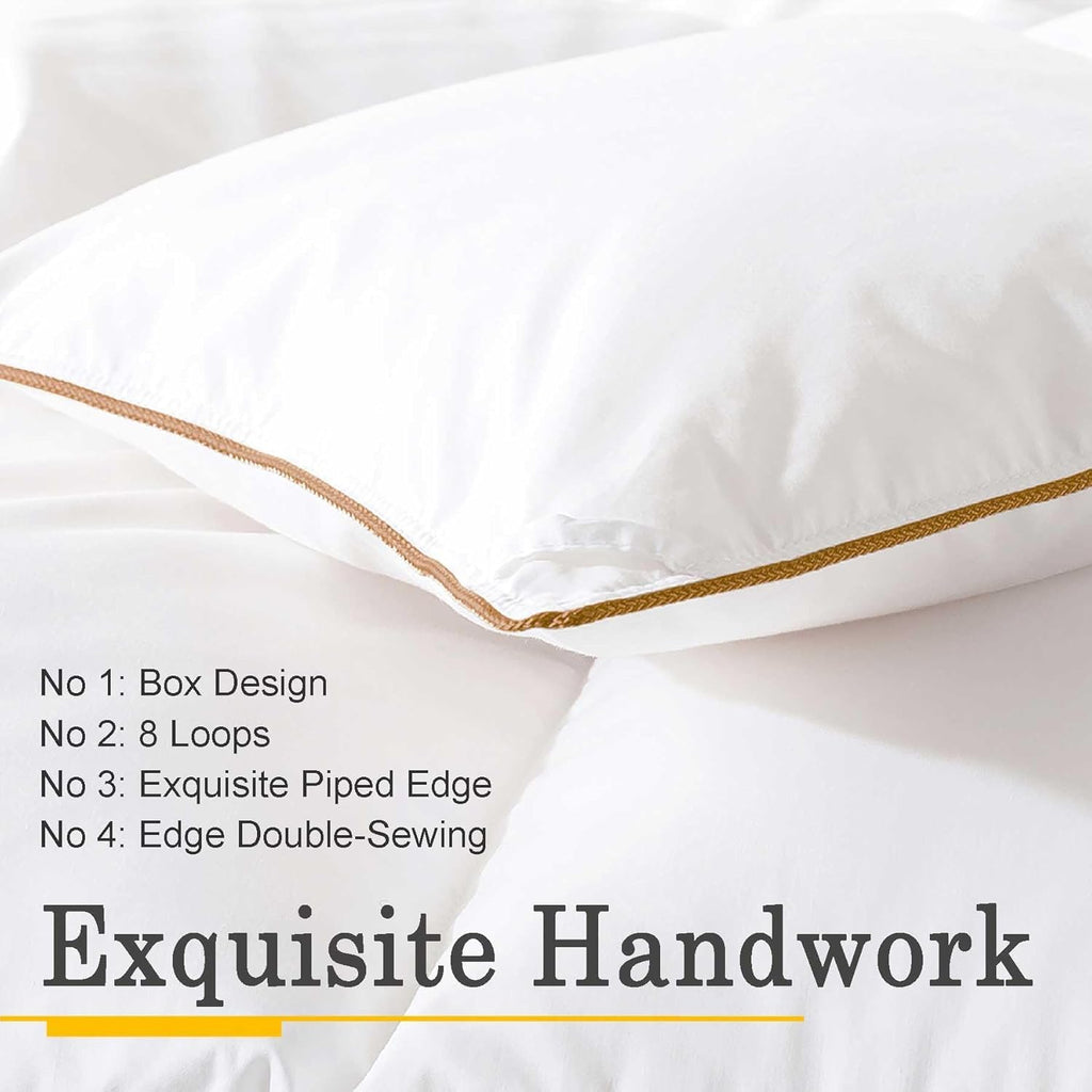 Down Comforter King - All Season Medium Weight Fluffy White Duvet Insert, Warm Feather Bedding, Soft
