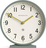 Q Mantel Clock | Modern Classic Round Mantel Clock | Asparagus Green | Contemporary Style for Mantel, Desk