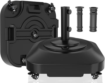 Umbrella Base with 5 Wheels, 100 lbs Max Capacity Fillable Umbrella Stand | 360°swivel wheel for flexible steering,2