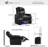Home Theater Seating Top Grain Leather Zero Gravity Recliner Chair Power Headrest Recline Movie Seat Gaming 7 Colors