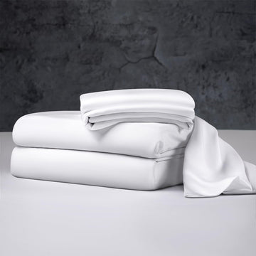 Luxury 100% Organic Tencel Cooling Sheets(Queen, White